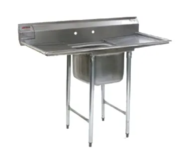 Eagle Group 414-24-1-24 74" One Compartment Sink, 24"W x 24"L Bowl With 2 Drainboards