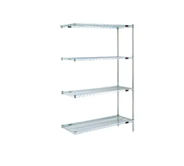 Eagle Group A4-74-2460VG Valu-Gard® Green Epoxy 4-Shelf Add-On Shelving Unit - 60"W x 24"D x 74"H