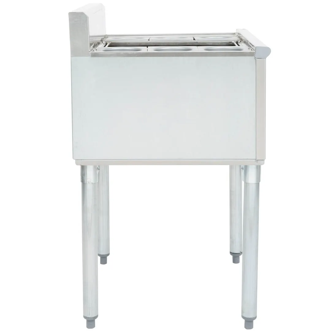 Eagle Group B2CT-18 24" Underbar Ice Bin with 6 Bottle Holders, 63 lb. Capacity