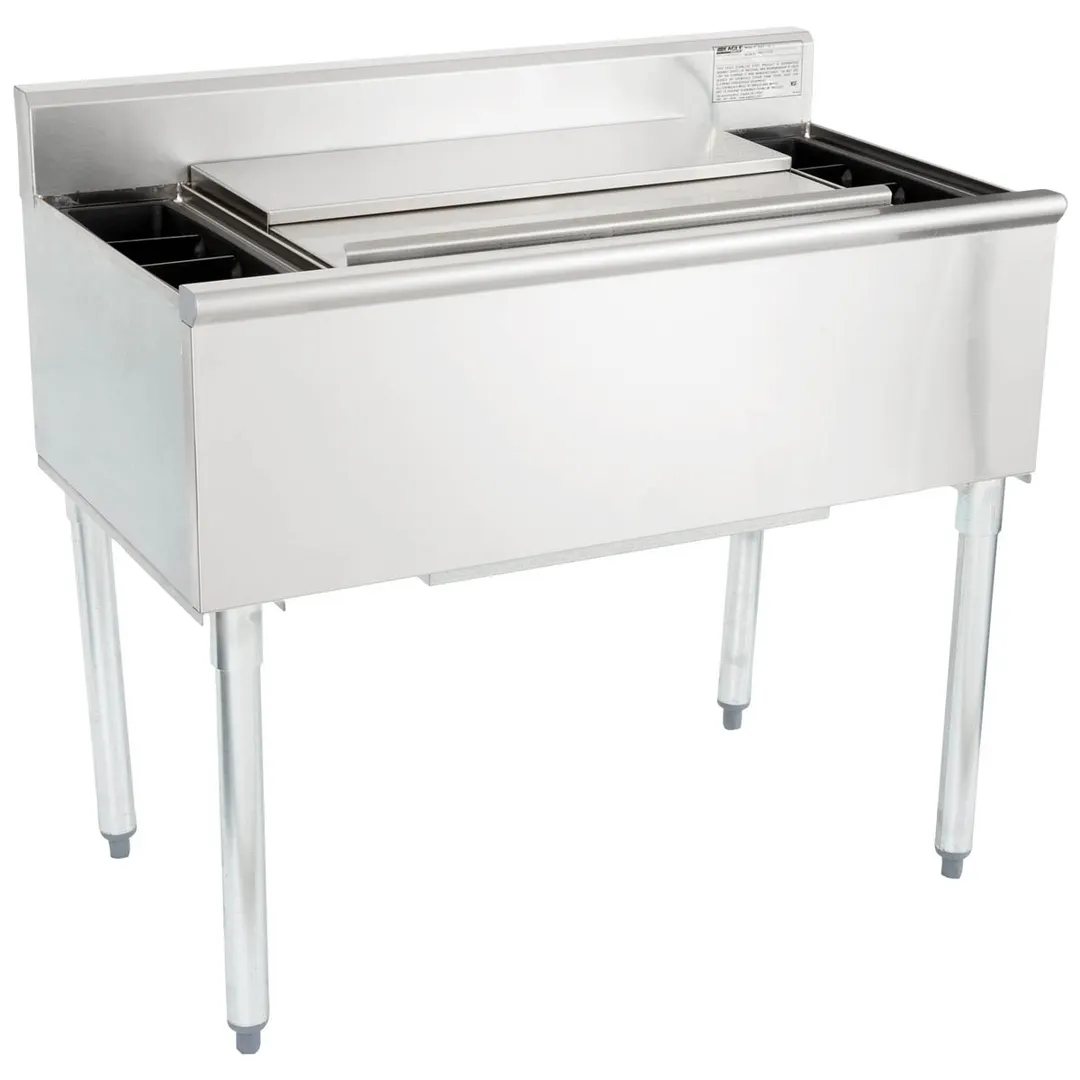 Eagle Group B3CT-18-7 36" Underbar Ice Bin with Cold Plate and Eight Bottle Holders