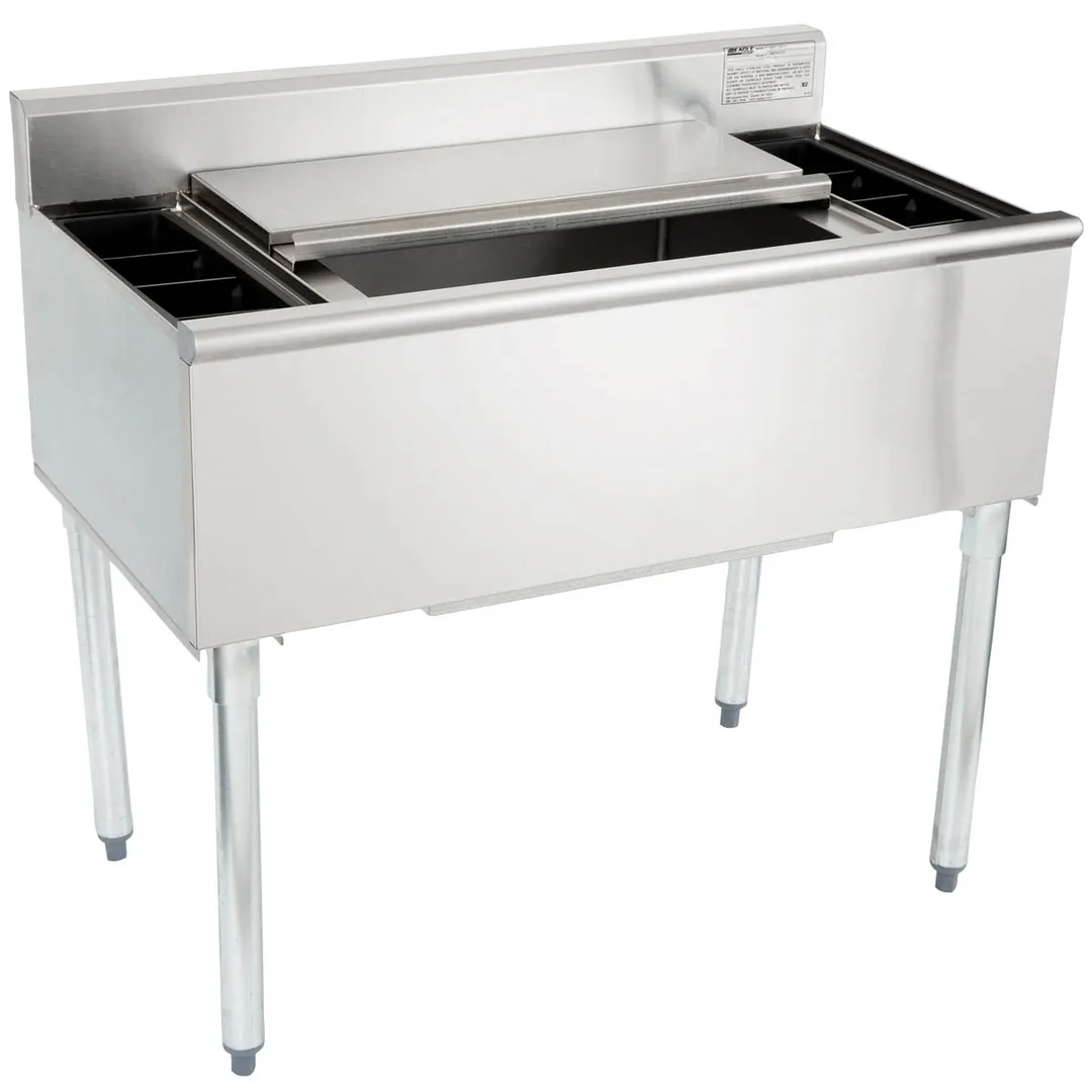 Eagle Group B3CT-18-7 36" Underbar Ice Bin with Cold Plate and Eight Bottle Holders