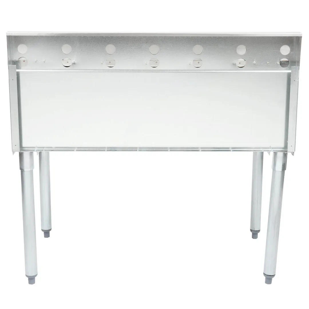 Eagle Group B3CT-18 36" Stainless Steel Underbar Ice Bin w/ 8 Bottle Wells