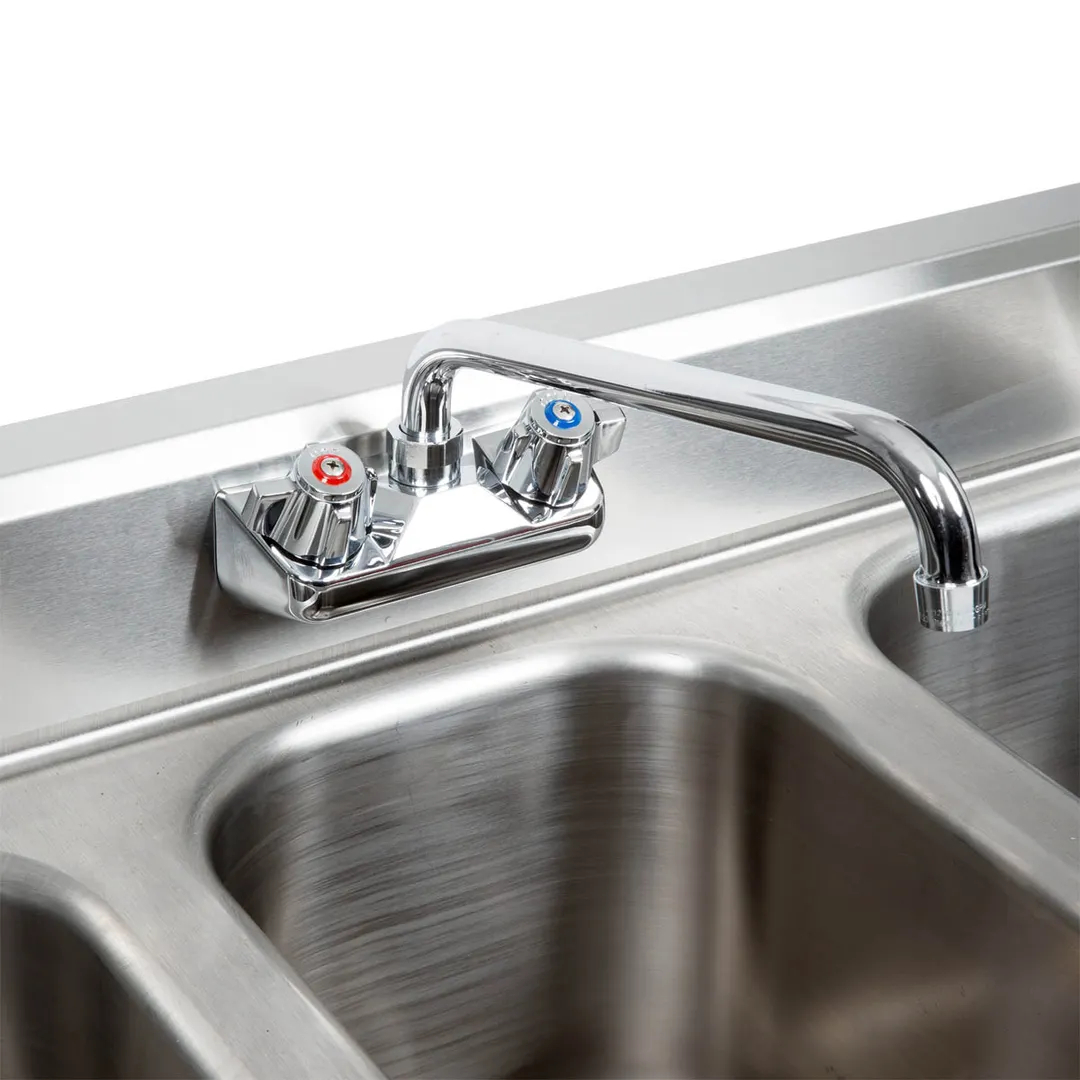 Eagle Group B5C-18 60" Underbar Sink Units, 3 Compartment with 2 Drainboards
