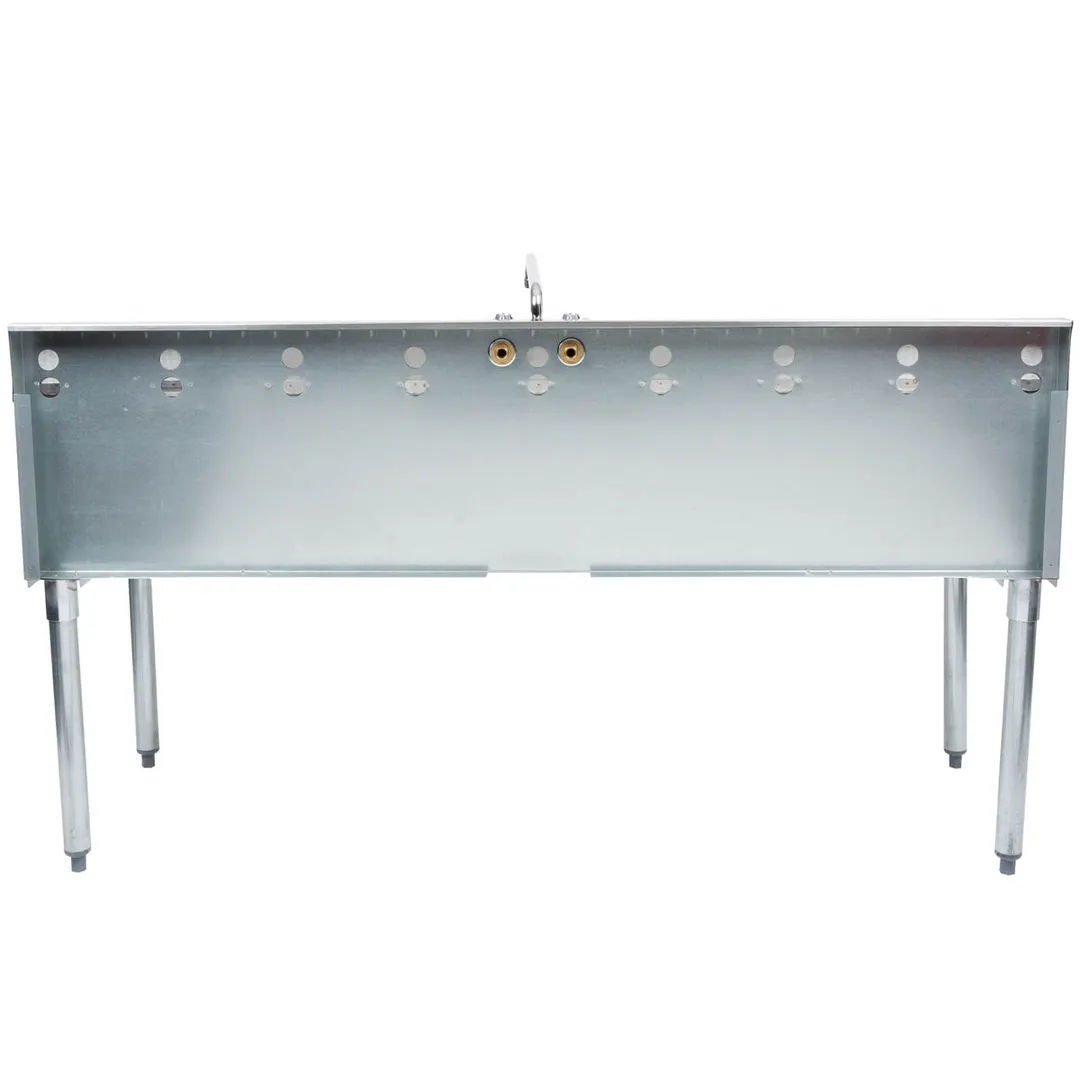 Eagle Group B5C-18 60" Underbar Sink Units, 3 Compartment with 2 Drainboards