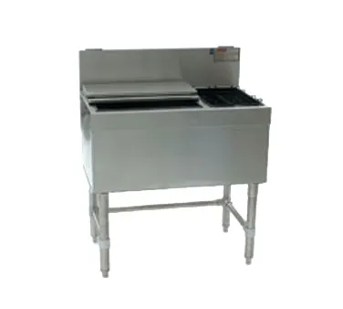 Eagle Group BCT36R-24 36" Underbar Ice Bin, 85 lbs. Cap, 8-Bottle Storage, Sliding Cover