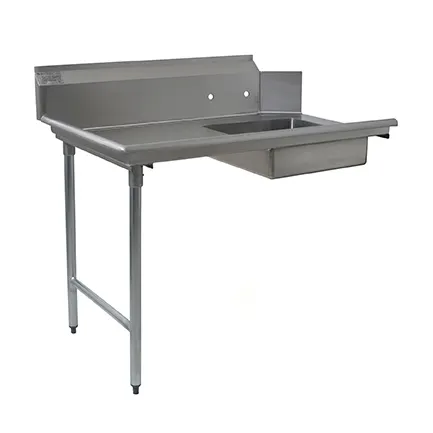 Eagle Group BPSDT-96L-16/3 96" Straight Soiled Dishtable w/ Left Table, Sink with Basket Drain
