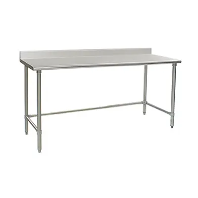 Eagle Group BPT-2424STEB-BS 24" Open Base Work Table, S.Steel Base / 4-1/2" Backsplash - Flyer