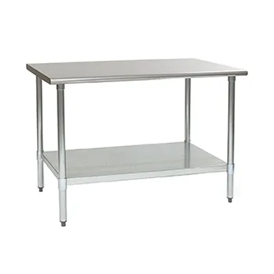 Eagle Group BPT-2430B 30" Open Base Work Table with Undershelf - Without Backsplash / Heavy Gauge