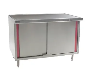 Eagle Group CBH2496SEM 96" Cabinet Base Hinged Doors Work Table with 4 Doors / Marine Edge