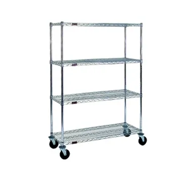 Eagle Group CC2136Z-SR 4 Shelf Zinc Finish Stem Caster Cart - 36"W x 21"D x 68"H