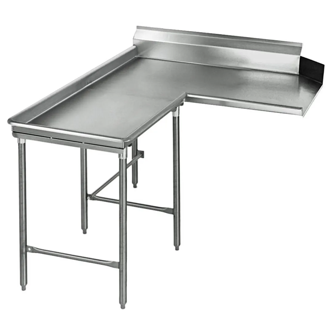 Eagle Group CDTCIL-48-16/4 Clean "L" Shaped Dishtable w/ Island Design, Left Table, 8" Backsplash