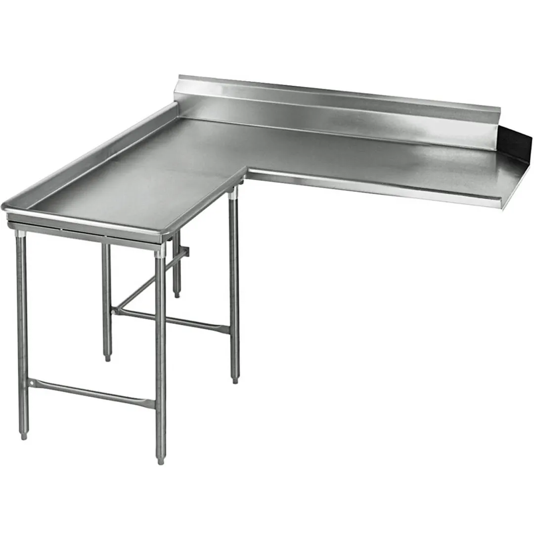 Eagle Group CDTCIL-60-16/4 Clean "L" Shaped Dishtable w/ Island Design, Left Table, 8" Backsplash
