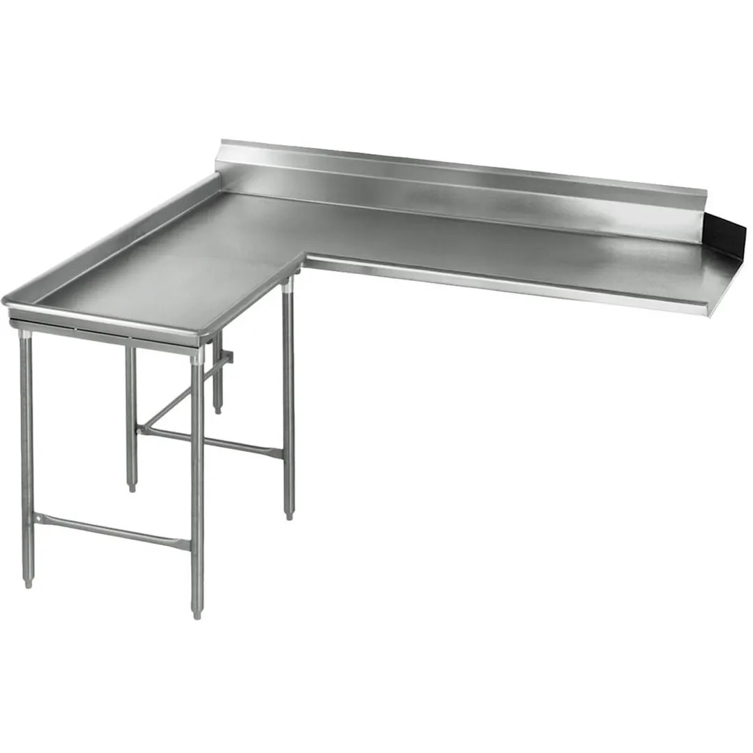 Eagle Group CDTCIL-72-16/4 Clean "L" Shaped Dishtable w/ Island Design, Left Table, 8" Backsplash