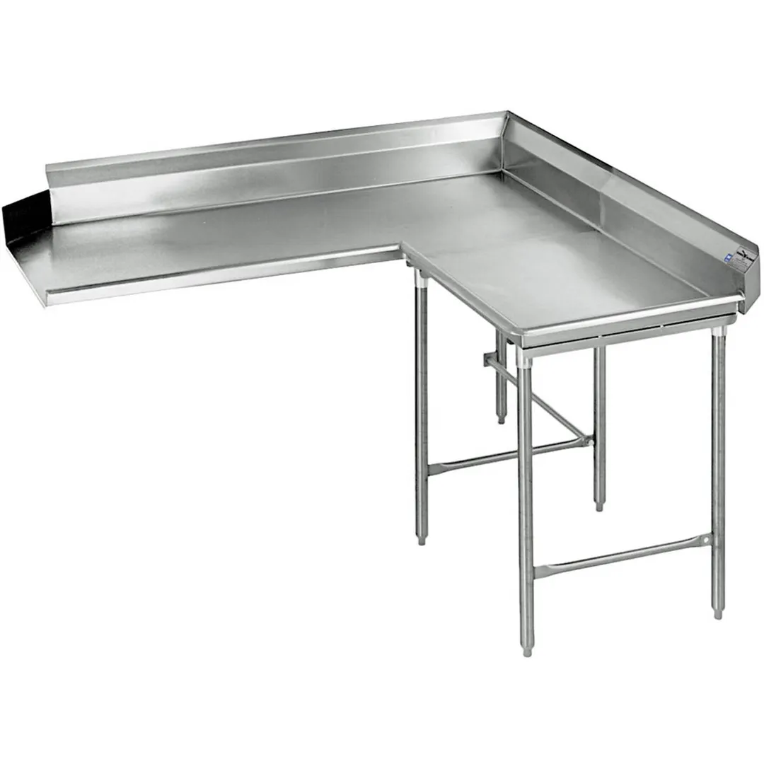 Eagle Group CDTCR-60-16/4 Clean "L" Shaped Dishtable w/ Corner Design, Right, 8" Backsplash