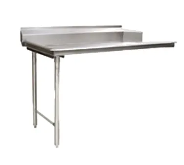 Eagle Group CDTL-120-14/3 120" Clean Straight Dishtable w/ Left Table, 8" Backsplash, Steel Legs