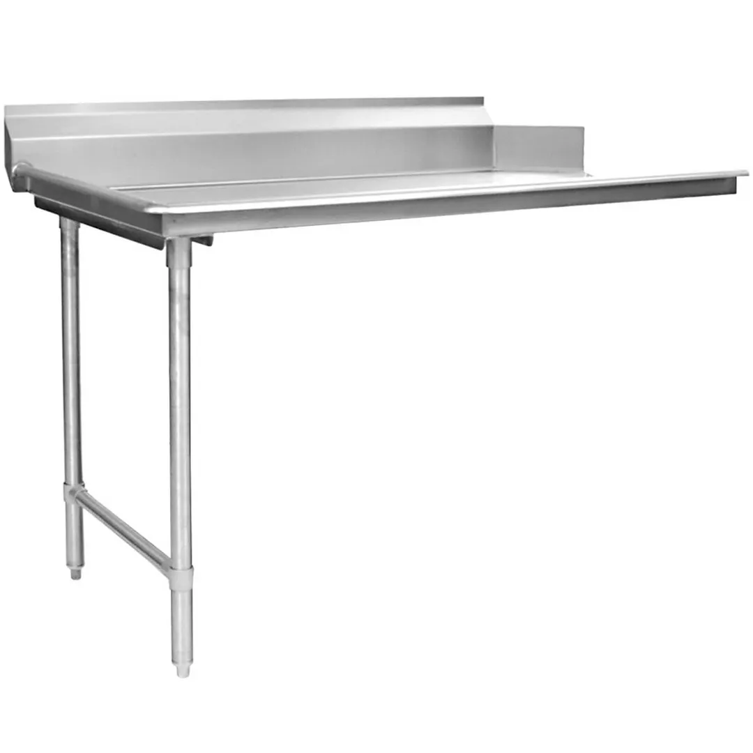 Eagle Group CDTL-36-16/4 36" Clean Straight Dishtable w/ Left Table, 8" Backsplash, Galvanized Legs