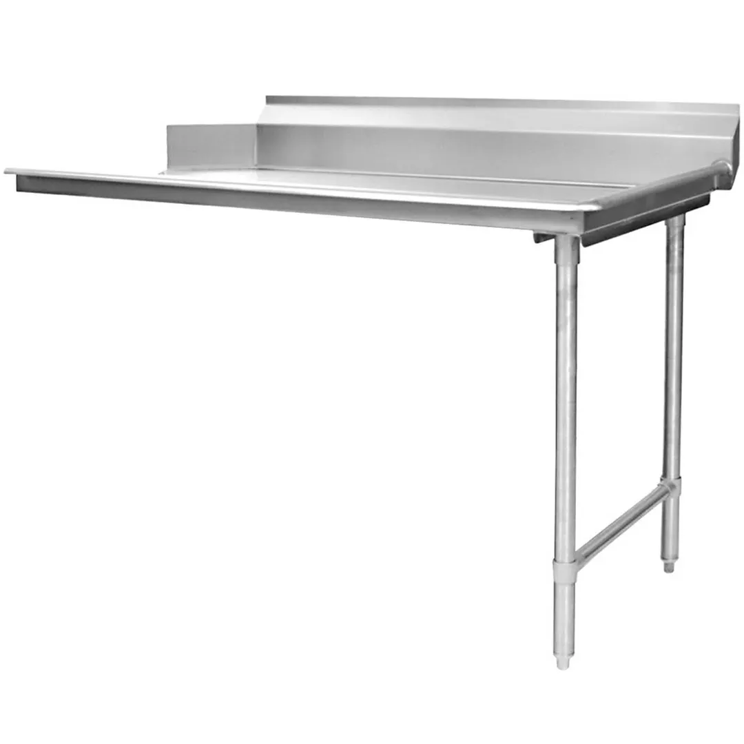 Eagle Group CDTR-60-16/4 60" Clean Straight Dishtable w/ Right Table, 8" Backsplash, Galvanized Legs