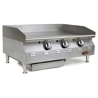 Eagle Group CLAGGD-36-NG-X 36" Countertop Manual Natural Gas Griddle, 3/4" Steel, 94.000 BTU, FLYER