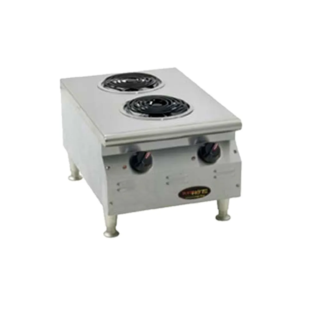 Eagle Group CLC-240-2-X 18" Electric Countertop Hotplate w/ (2) Spiral Burners, Infinite Controls, 4.2 kW, 240v, (Flyer)