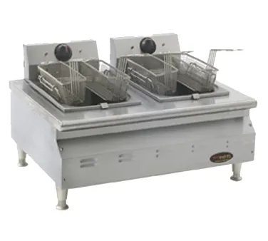 Eagle Group CLEF102-240-X Split Pot Countertop Electric Fryer w/ (2) 15-lb Fry Pots, 2 Fry Baskets