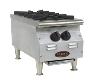 Eagle Group CLHP-2-NG 12" Countertop Gas Hotplate with (2) Burners, Manual Controls, 50.000 BTU