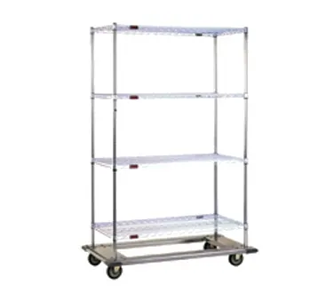 Eagle Group DT2460-CS Chrome-Plated 4-Tier Dolly Truck - 60"W x 24"D Wire Shelf