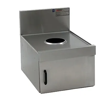 Eagle Group DW18-24 18" Underbar Add-On Unit, Dry Waste Unit w/ 6" Round Top Opening