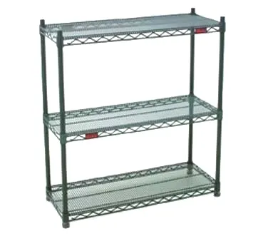 Eagle Group DWS4-63-2436V VALU-MASTER® Gray Epoxy Double-Mat Shelf Starter Unit - 60"W x 18"D x 63"H