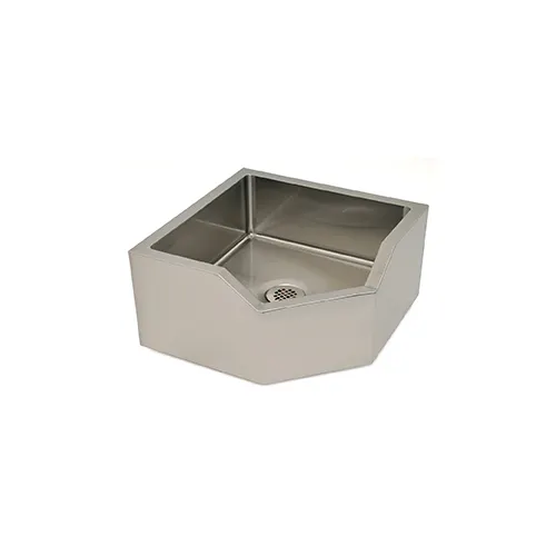 Eagle Group F2121-12-CDE 24" Corner Mop Sink, 21"W x 21"L x 12"D Bowl - Drop Edge