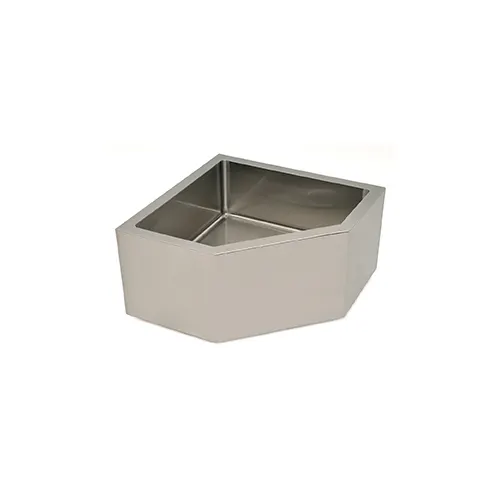 Eagle Group F2121-8-CNR 24" Corner Mop Sink, 21"W x 21"L x 8"D Bowl - Flush Edge