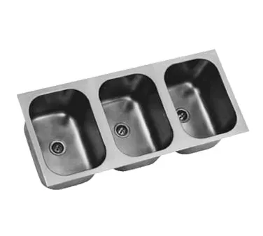 Eagle Group FDI-14-16-9.5-3 Weld-In Sink, Three Compartment