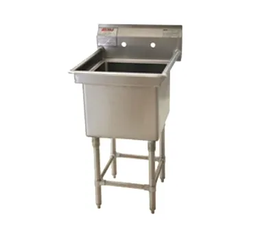 Eagle Group FN2016-1-14/3 21" One Compartment Sink, 16"W x 20"L Bowl Without Drainboards
