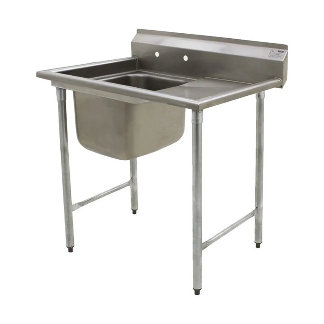 Eagle Group FN2424-1-36R-14/3 63" (1) One Compartment Sink-24"W x 24"L Bowl, With Right-Hand Drainboards