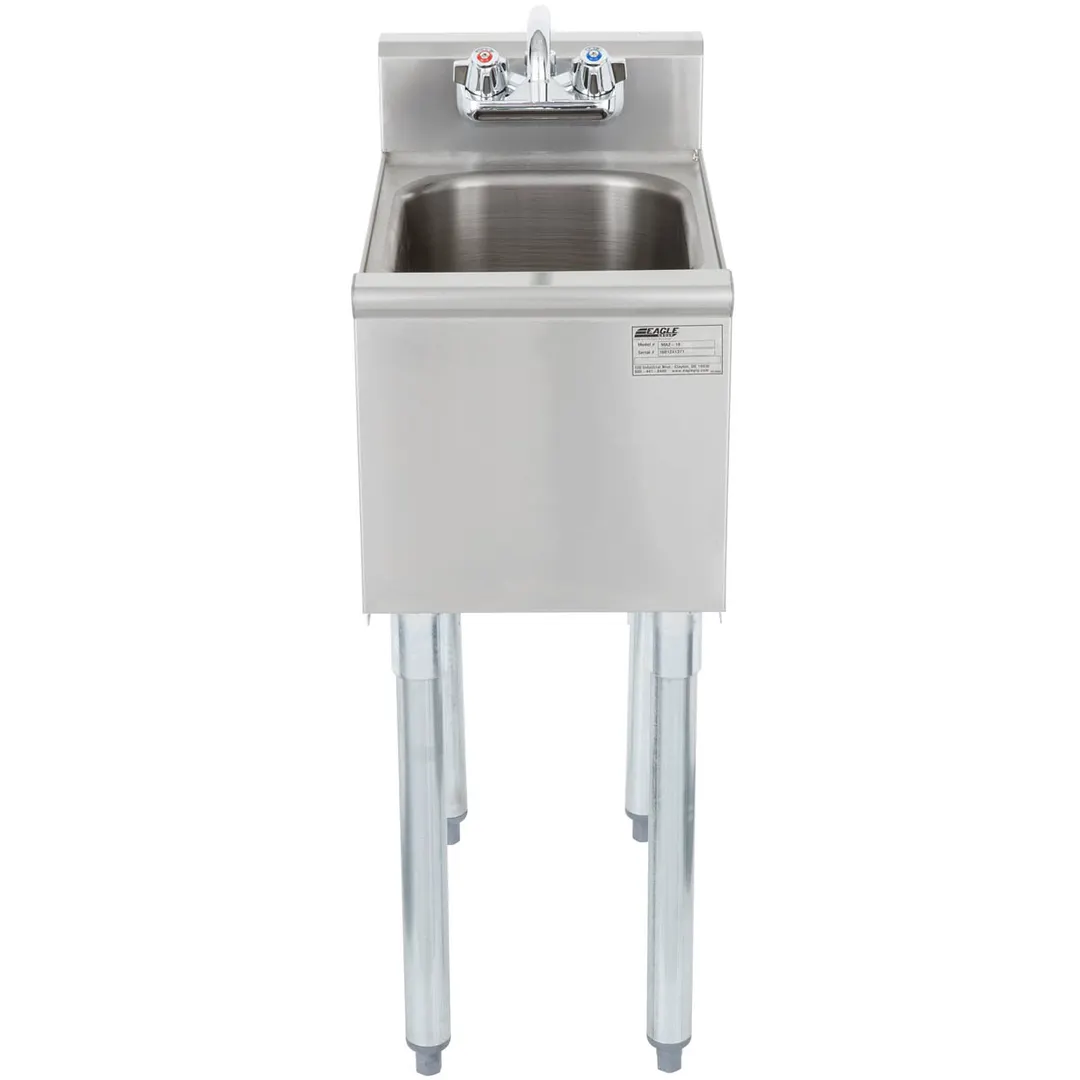 Eagle Group MA2-18 12" Free Standing Underbar Hand Sink Unit with Faucet 