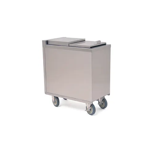Eagle Group MIC1425 Stainless Steel Mobile Ice Bin / Ice Caddy, 50 lb, Silver