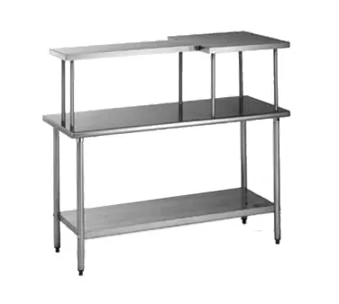 Eagle Group MOS1260C 60" Stainless Steel Table Mount Microwave Shelf, 12"D x 18-1/8"H, 304 Stainless Steel
