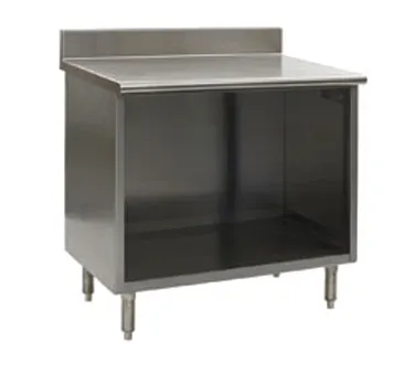 Eagle Group OB3036SE-BS Cabinet Base Open Front Work Table with Backsplash, 36"W x 30"D 