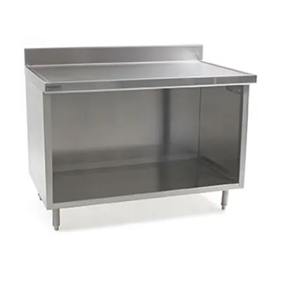 Eagle Group OB3072SEM-BS Open Front Work Table, 72"W x 30"D - Countertop / Marine Edge & Backsplash