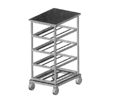 Eagle Group OCR-10-4AP Half Size Mobile Aluminum Can Storage Rack w/ 72 #10 Cans Capacity