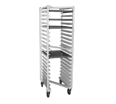 Eagle Group OUR-1820-3-N-X 20 Pan Aluminum Mobile End Load Panco Z Type Nesting Rack, Assembled
