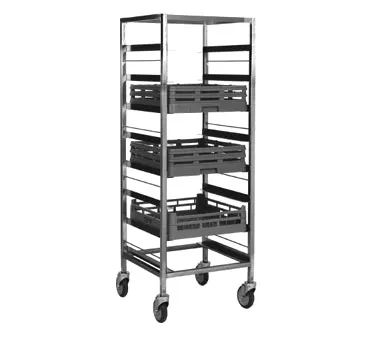 Eagle Group OUR-2006-9SR 6 Pan Stainless Steel Mobile End Load Panco Utility Rack, Assembled