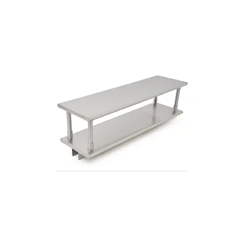 Eagle Group PTS-18144-2 Stainless Steel Eagle Pass-Thru Shelf with Overshelf - 144"W x 18"D