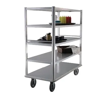Eagle Group QM2962-6-A/D Aluminum Queen Mary Banquet Cart w/ 6 Shelves, Marine Edge