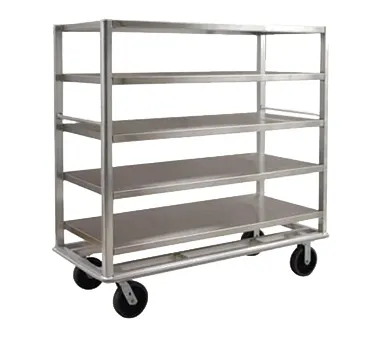 Eagle Group QM2966-6-SR/D Stainless Steel & Aluminum Queen Mary Banquet Cart w/ 6 Shelves