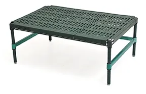 Eagle Group QP-DR2430E-GS 30" Solid Dunnage Rack with 1000 lb. Capacity, Green Epoxy Finish
