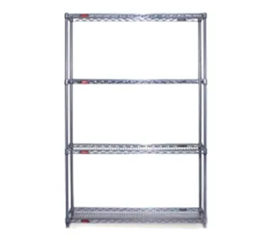 Eagle Group S4-63-2424V VALU-MASTER® Gray Epoxy 4-Tier Starter Shelving Unit - 24"W x 24"D x 63"H