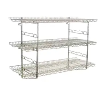 Eagle Group S5-5B-SSW1848C Chrome Piggyback Wire Wall-Mounted Shelf Kit w/ 5-Tier - 48" x 18"
