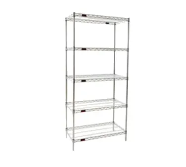 Eagle Group S5-86-2124Z EAGLEbrite® Zinc 5-Tier Wire Shelving Starter - 24"W x 21"D x 86"H