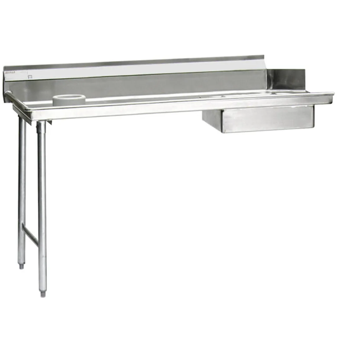 Eagle Group SDTL-48-16/4 48" Straight Soiled Dishtable w/ Left Table, Pre-Rinse Sink, 8" Backsplash