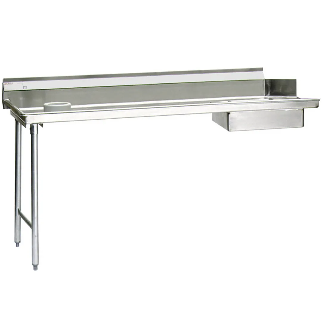 Eagle Group SDTL-60-16/4 60" Straight Soiled Dishtable w/ Left Table, Pre-Rinse Sink, 8" Backsplash